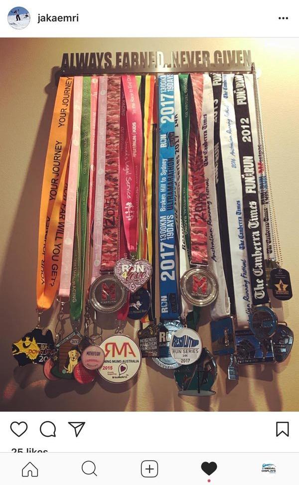 Always Earned Never Given Medal Display Hanger