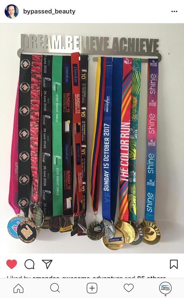 Dream Believe Achieve Medal Display Hanger