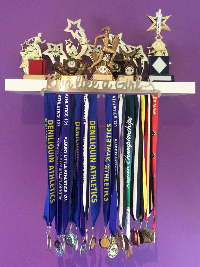 Run Like a Girl Medal Display Hanger