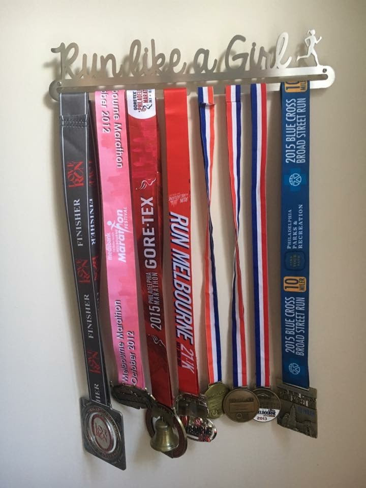 Run Like a Girl Medal Display Hanger