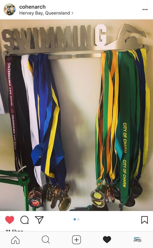 Swimming Medal Display Hanger