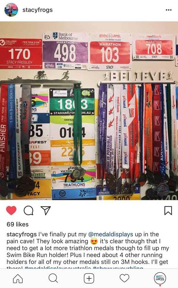 Triathlon Medal Display Hanger